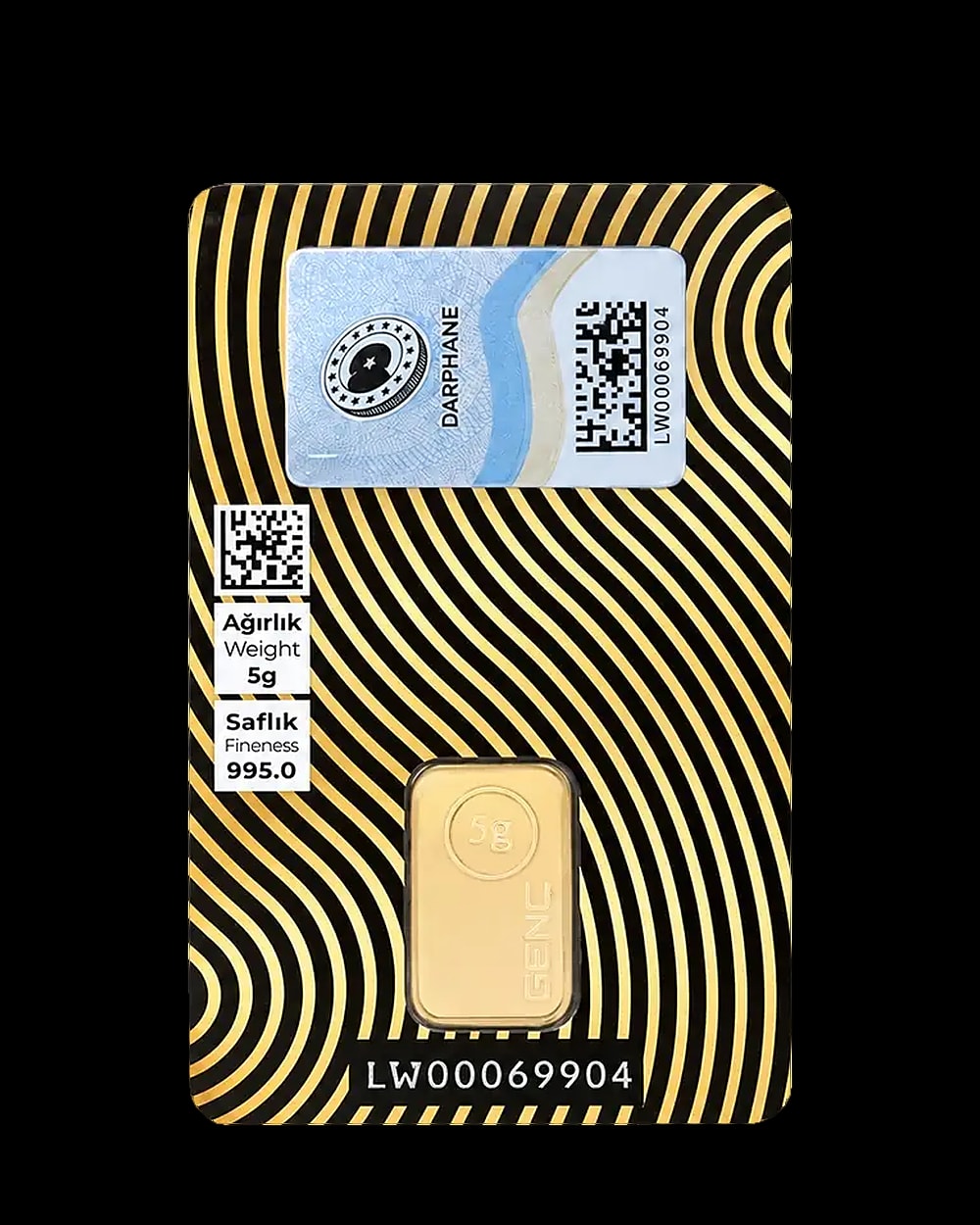 5 Gram 24 Ayar Külçe Altın 995,0, Arka yüz